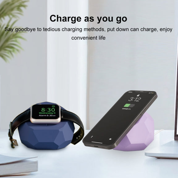 Diamond-shaped 2 in 1 Wireless Charging Silicone Base(White)