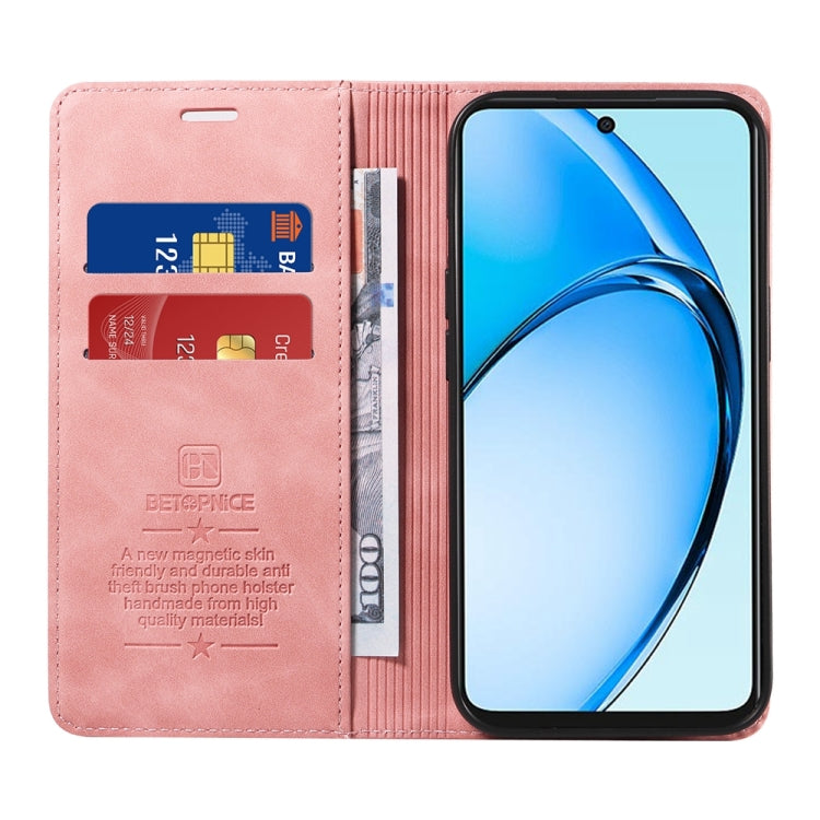 For OPPO A60 4G Global BETOPNICE Suction RFID Anti-theft Leather Phone Case(Pink)