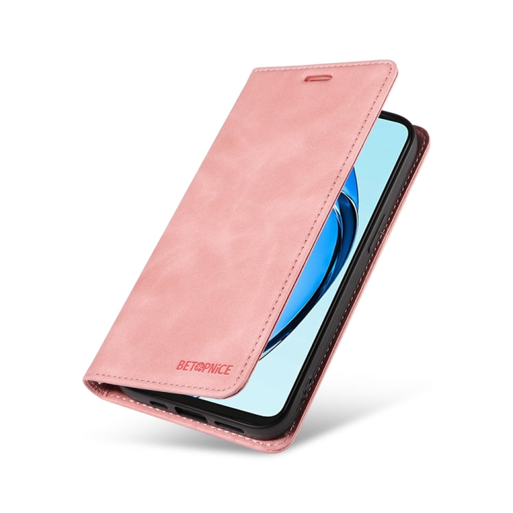 For OPPO A60 4G Global BETOPNICE Suction RFID Anti-theft Leather Phone Case(Pink)
