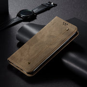 For Huawei Pura 70 Ultra Denim Texture Leather Phone Case(Khaki)