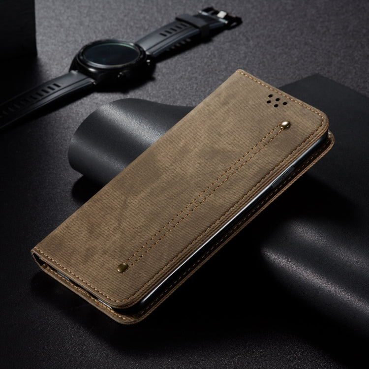 For Huawei Pura 70 Ultra Denim Texture Leather Phone Case(Khaki)