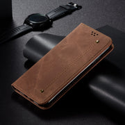 For Huawei Pura 70 Ultra Denim Texture Leather Phone Case(Brown)