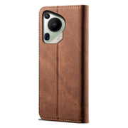 For Huawei Pura 70 Ultra Denim Texture Leather Phone Case(Brown)