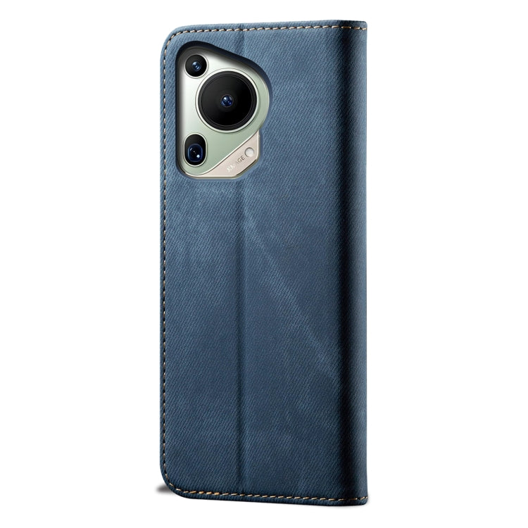 For Huawei Pura 70 Ultra Denim Texture Leather Phone Case(Blue)