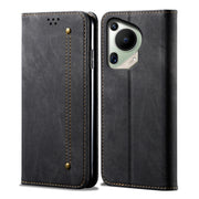 For Huawei Pura 70 Ultra Denim Texture Leather Phone Case(Black)