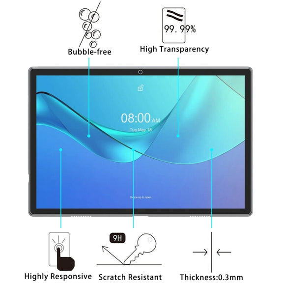 For Ulefone Tab A7 10.1 2pcs 9H 0.3mm Explosion-proof Tempered Glass Film