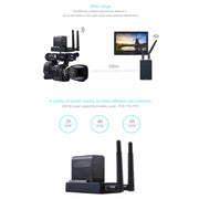 Measy T1 4K HDMI 2.0 Wireless Audio Video Transmitter Receiver Extender Transmission System, Transmission Distance: 200m, EU Plug(Black)