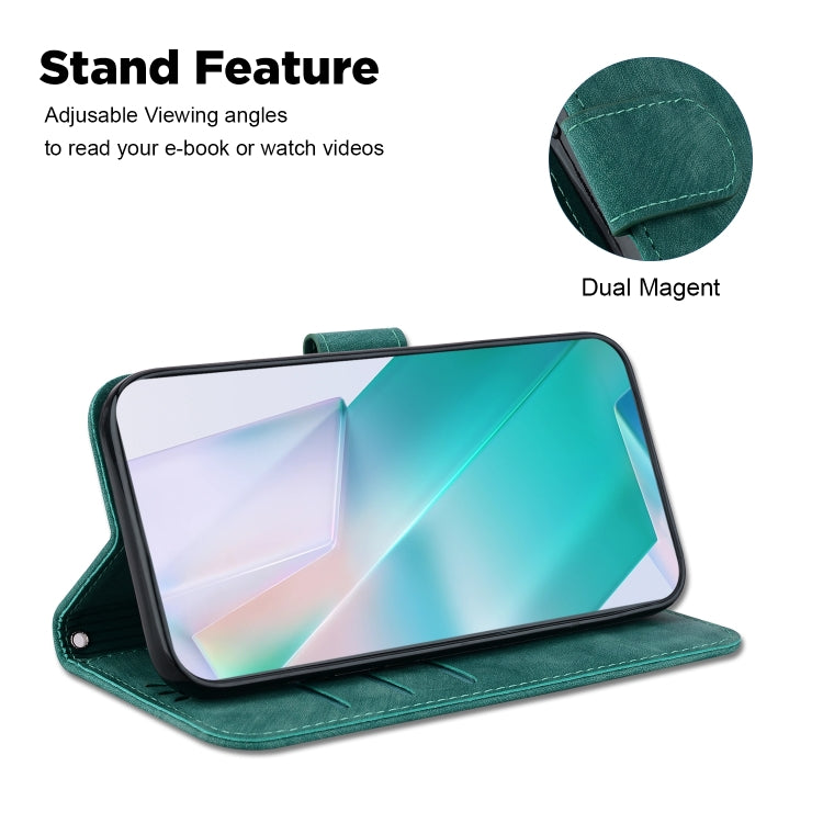 For Honor Magic6 Pro Little Tiger Embossed Leather Phone Case(Green)