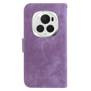 For Honor Magic6 Pro Little Tiger Embossed Leather Phone Case(Purple)