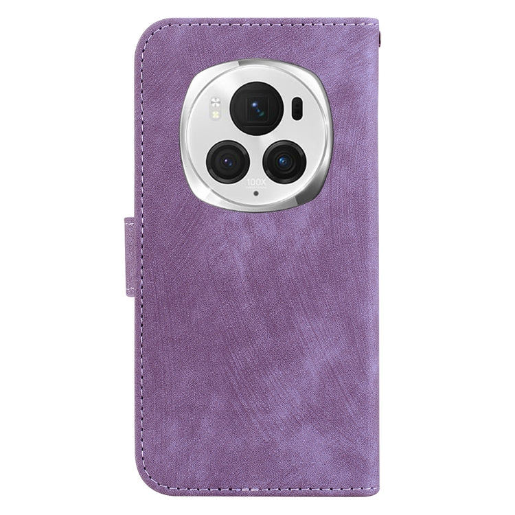 For Honor Magic6 Pro Little Tiger Embossed Leather Phone Case(Purple)