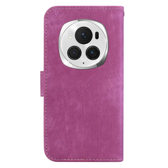 For Honor Magic6 Pro Little Tiger Embossed Leather Phone Case(Rose Red)
