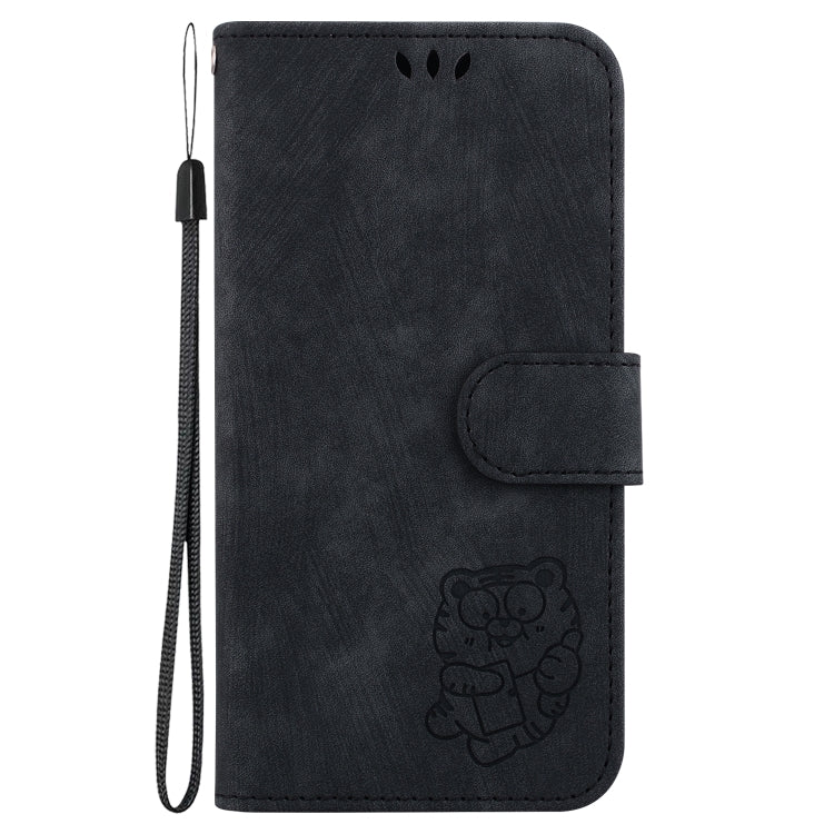 For Honor Magic6 Pro Little Tiger Embossed Leather Phone Case(Black)