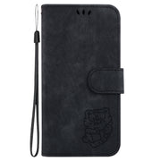 For Honor Magic6 Pro Little Tiger Embossed Leather Phone Case(Black)