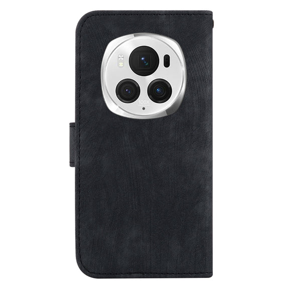 For Honor Magic6 Pro Little Tiger Embossed Leather Phone Case(Black)