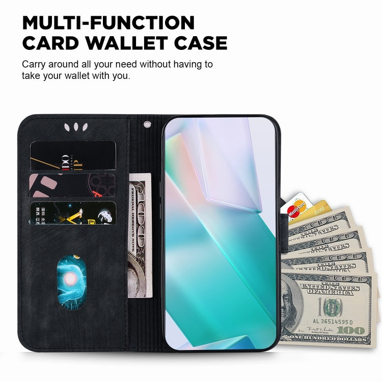 For Honor Magic6 Pro Little Tiger Embossed Leather Phone Case(Black)