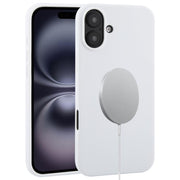 For iPhone 16 Liquid Silicone Full Coverage MagSafe Phone Case(White)
