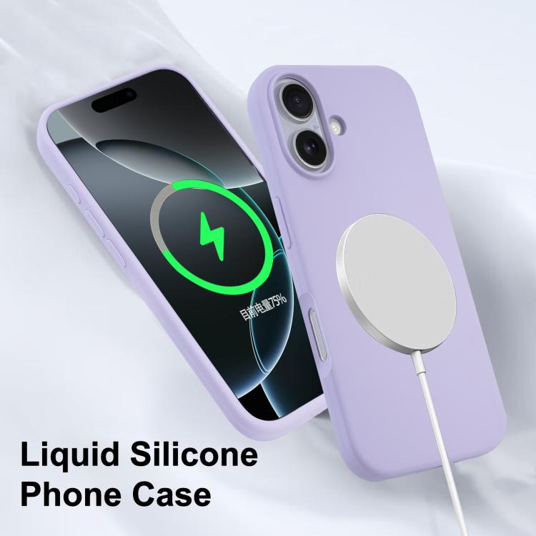 For iPhone 16 Plus Liquid Silicone Full Coverage MagSafe Phone Case(Red)
