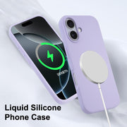 For iPhone 15 Liquid Silicone Full Coverage MagSafe Phone Case(Black)