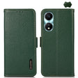 For Honor X5 Plus KHAZNEH Side-Magnetic Litchi Genuine Leather RFID Phone Case(Green) - Honor Cases by PMC TechLife | Online Shopping South Africa | PMC TechLife | Buy Now Pay Later Mobicred