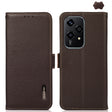 For Honor 200 Lite Global KHAZNEH Side-Magnetic Litchi Genuine Leather RFID Phone Case(Brown) - free shipping - PMC TechLife - Order now!
