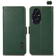 For Honor 200 Pro KHAZNEH Side-Magnetic Litchi Genuine Leather RFID Phone Case(Green) - free shipping - PMC TechLife - Order now!