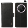 For Honor X9c KHAZNEH Side-Magnetic Litchi Genuine Leather RFID Phone Case(Black) - Honor Cases by PMC TechLife | Online Shopping South Africa | PMC TechLife | Buy Now Pay Later Mobicred