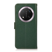 For Honor X9c KHAZNEH Side-Magnetic Litchi Genuine Leather RFID Phone Case(Green)