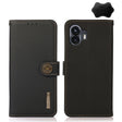 For Nothing Phone 2 KHAZNEH Custer Genuine Leather RFID Phone Case(Black) - More Brand by PMC TechLife | Online Shopping South Africa | PMC TechLife | Buy Now Pay Later Mobicred