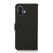 For Nothing Phone 2 KHAZNEH Custer Genuine Leather RFID Phone Case(Black)