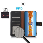 For Nothing Phone 2 KHAZNEH Custer Genuine Leather RFID Phone Case(Black)