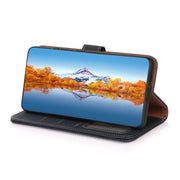 For Nothing Phone 2 KHAZNEH Custer Genuine Leather RFID Phone Case(Blue)