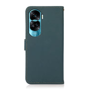 For Honor X50i 5G/90 Lite KHAZNEH Custer Genuine Leather RFID Phone Case(Green)