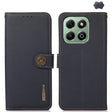 For Honor X6b KHAZNEH Custer Genuine Leather RFID Phone Case(Blue) - Honor Cases by PMC TechLife | Online Shopping South Africa | PMC TechLife | Buy Now Pay Later Mobicred