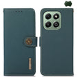 For Honor X6b KHAZNEH Custer Genuine Leather RFID Phone Case(Green) - Honor Cases by PMC TechLife | Online Shopping South Africa | PMC TechLife | Buy Now Pay Later Mobicred