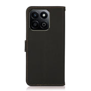 For Honor Play 60 Plus / 200 Smart KHAZNEH Custer Genuine Leather RFID Phone Case(Black)