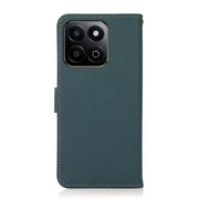 For Honor Play 60 Plus / 200 Smart KHAZNEH Custer Genuine Leather RFID Phone Case(Green)