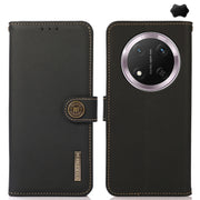 For Honor X9c KHAZNEH Custer Genuine Leather RFID Phone Case(Black)