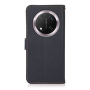 For Honor X9c KHAZNEH Custer Genuine Leather RFID Phone Case(Blue)