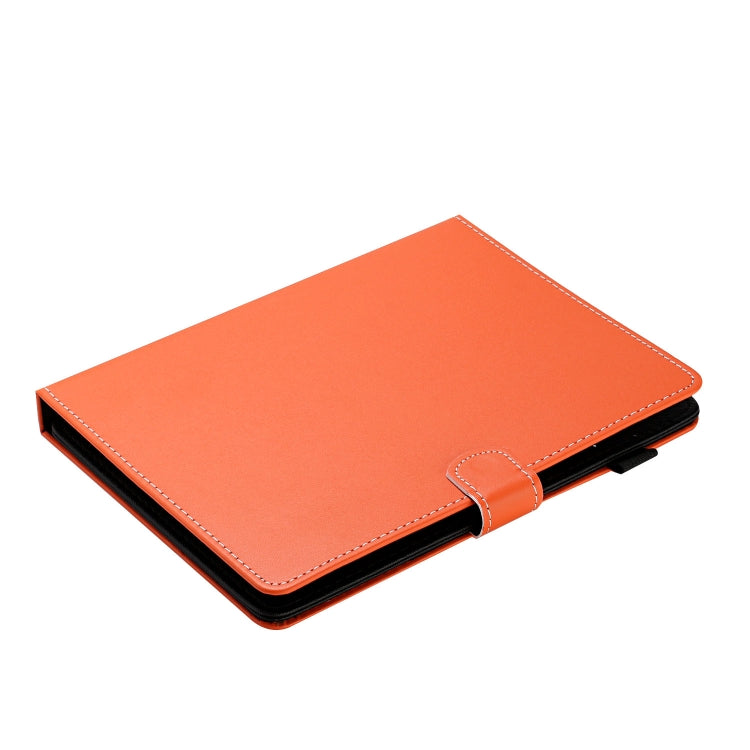 For 10 inch Universal Solid Color Horizontal Flip Leather Case with Card Slots & Holder & Pen Slot(Orange)