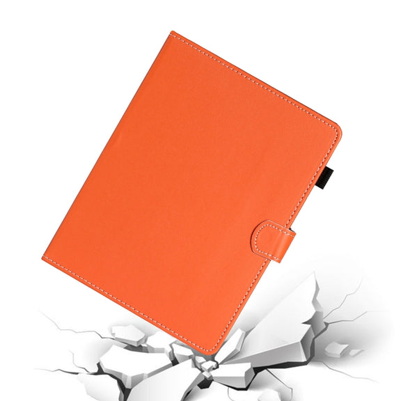For 10 inch Universal Solid Color Horizontal Flip Leather Case with Card Slots & Holder & Pen Slot(Orange)