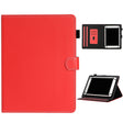 For 10 inch Universal Solid Color Horizontal Flip Leather Case with Card Slots & Holder & Pen Slot(Red) - 10 - 11 inch by PMC TechLife | Online Shopping South Africa | PMC TechLife | Buy Now Pay Later Mobicred
