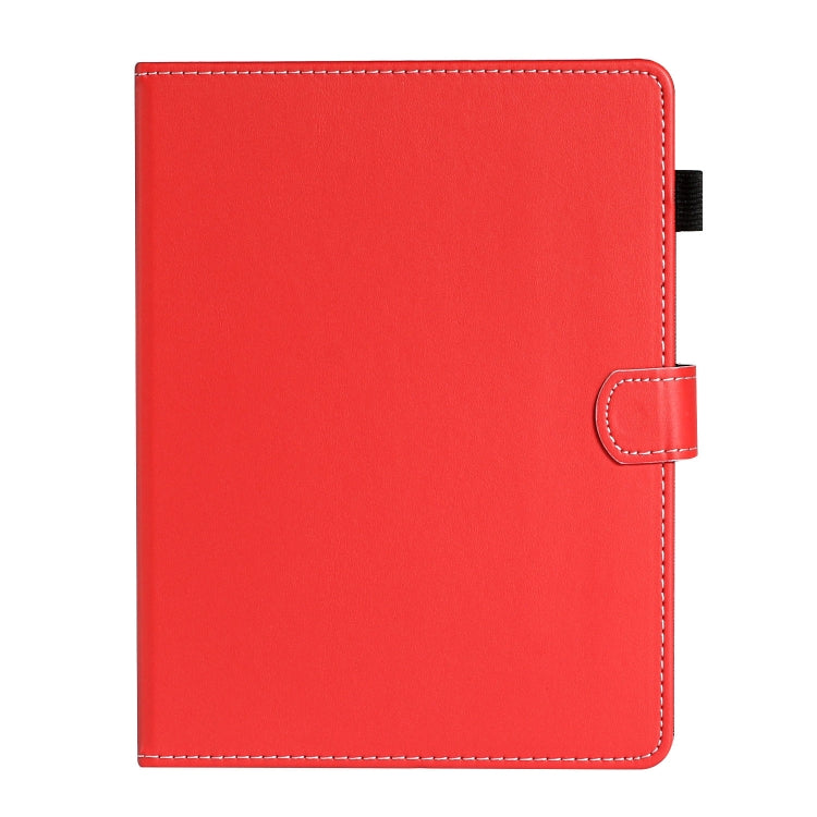 For 10 inch Universal Solid Color Horizontal Flip Leather Case with Card Slots & Holder & Pen Slot(Red)