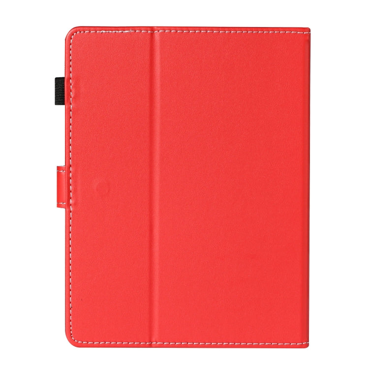 For 10 inch Universal Solid Color Horizontal Flip Leather Case with Card Slots & Holder & Pen Slot(Red)