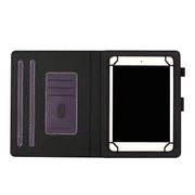 For 10 inch Universal Solid Color Horizontal Flip Leather Case with Card Slots & Holder & Pen Slot(Purple)