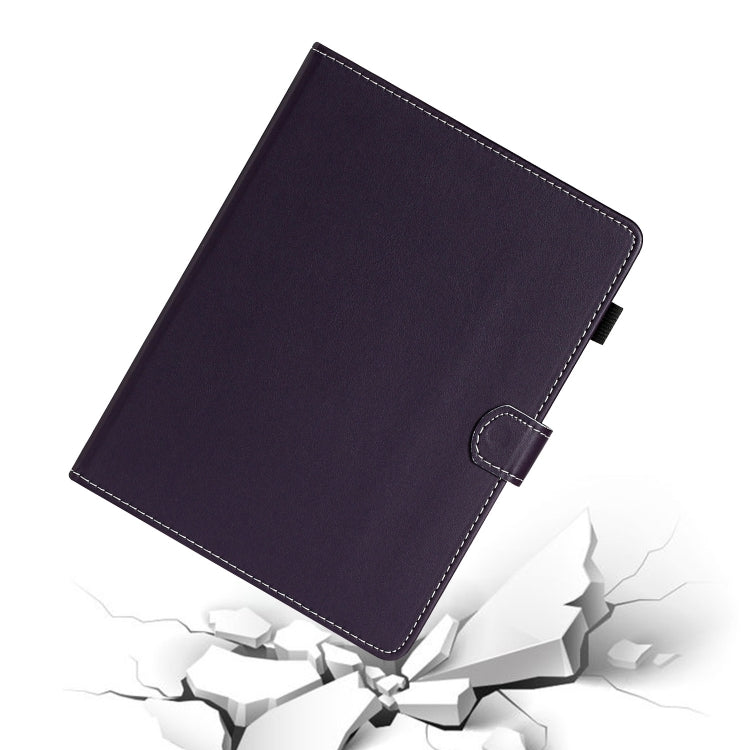 For 10 inch Universal Solid Color Horizontal Flip Leather Case with Card Slots & Holder & Pen Slot(Purple)