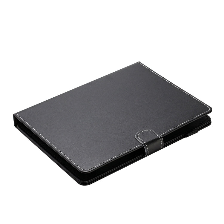 For 10 inch Universal Solid Color Horizontal Flip Leather Case with Card Slots & Holder & Pen Slot(Black)