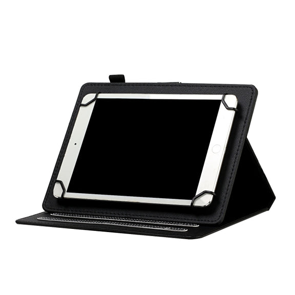 For 10 inch Universal Solid Color Horizontal Flip Leather Case with Card Slots & Holder & Pen Slot(Black)