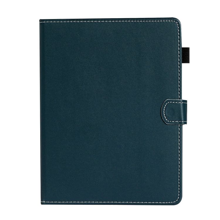For 10 inch Universal Solid Color Horizontal Flip Leather Case with Card Slots & Holder & Pen Slot(Dark Green)