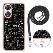 For OPPO A78 / A58 Electroplating Dual-side IMD Phone Case with Lanyard(Equation)