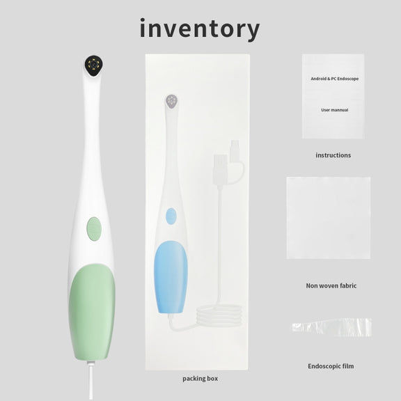AN109 6LEDs 1080P 3 in 1 Visible Oral Endoscope(Green)